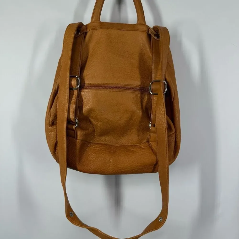 Osgoode Marley convertible backpack Crossbody Pumpkin Color leather bag ￼13x11